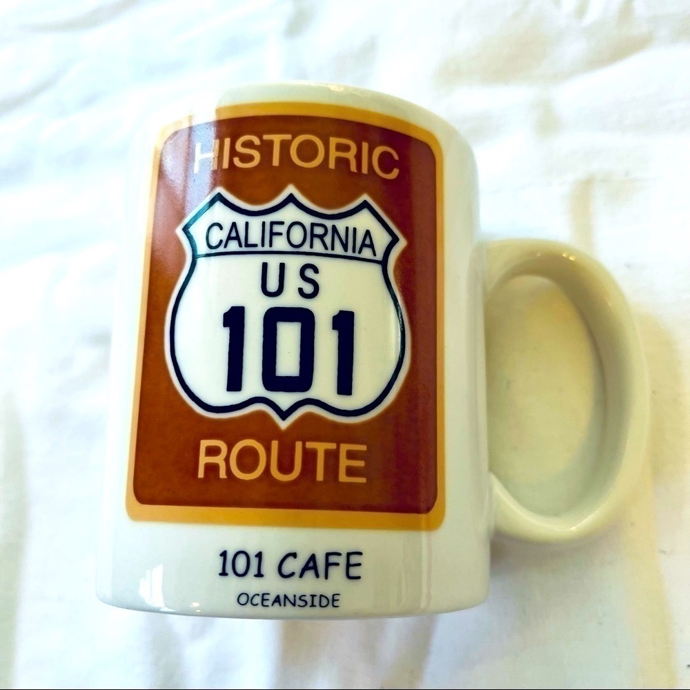 ROUTE 101 Souvenir Coffee Cup Mug California 101 Cafe Oceanside